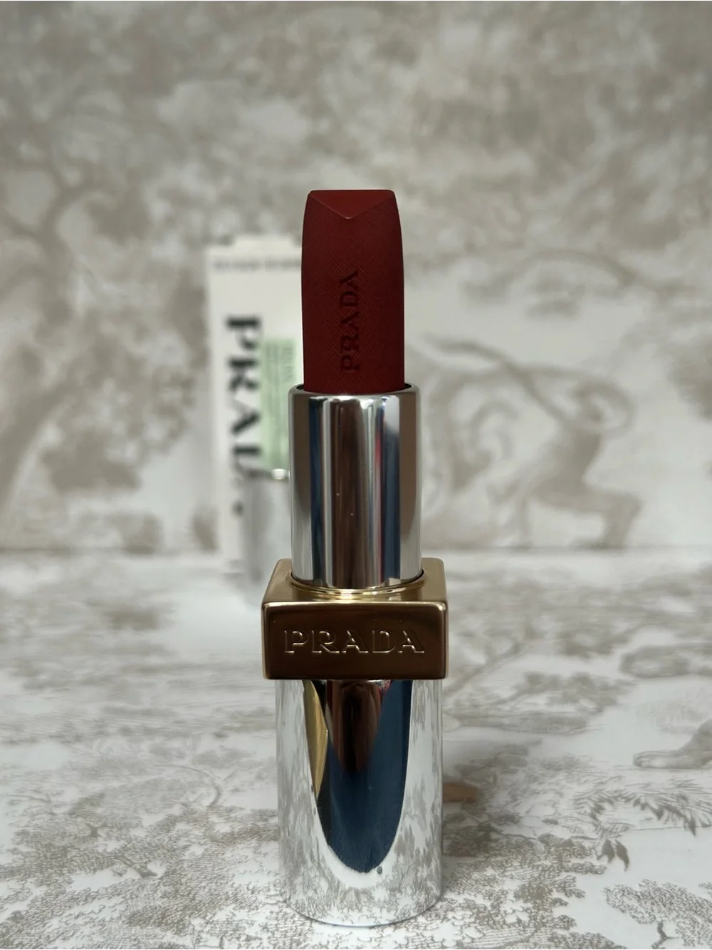 Prada Monochrome Matte Lipstick — B03 Mahogany